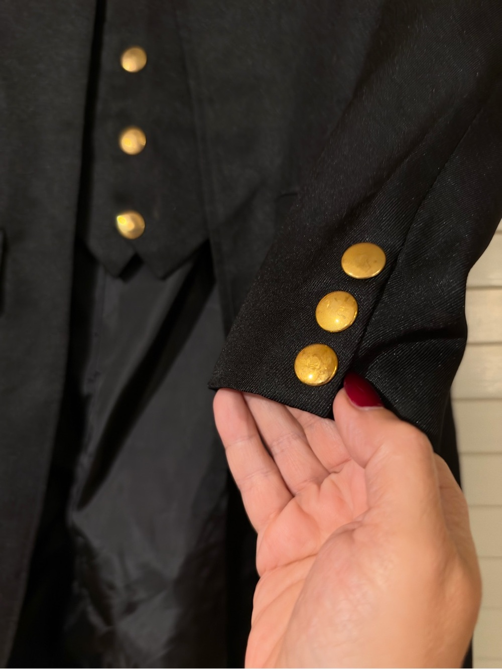 Steampunk Gothic Costume Set Tailcoat Top Hat & Flip-Up Glasses Kids Size 8 - Picture 5 of 10